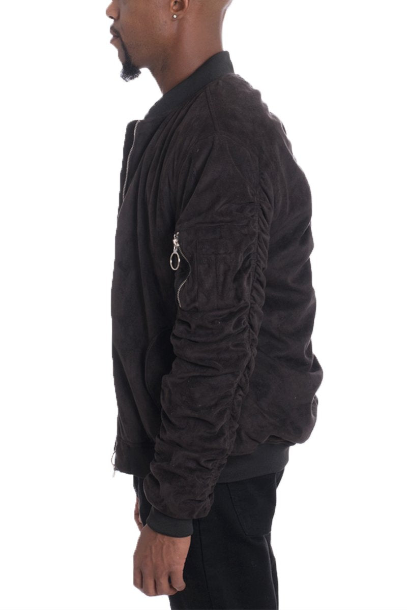 BOMBER IN FINTA CAMOSCIO 6111