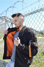 BOMBER IN FINTA CAMOSCIO 6111