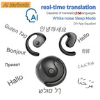 156 Cuffie wireless traduttore di lingue, auricolari Bluetooth 5.4, auricolari intelligenti impermeabili Ai in tempo reale, auricolari aziendali 