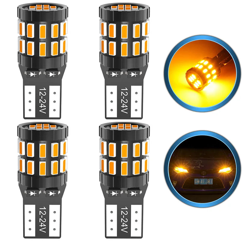 4 lampadine LED Canbus T10 W5W 168 194 6000K Luci di parcheggio a LED Luci interne Lampadine per auto 6000K Bianco Rosso Blu Ambra 12V 