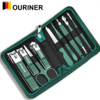 Set manicure da 6-9 pezzi con custodia in pelle, kit di strumenti professionali per la cura dei piedi e del viso, set di tagliaunghie in acciaio inossidabile, regalo 