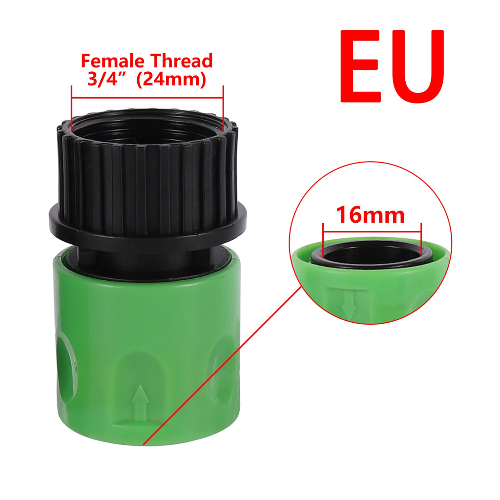 Raccordo filettato US/EU da 3/4 di pollice, connettore rapido per tubo da giardino da 16 mm, connettore rapido per irrigazione 