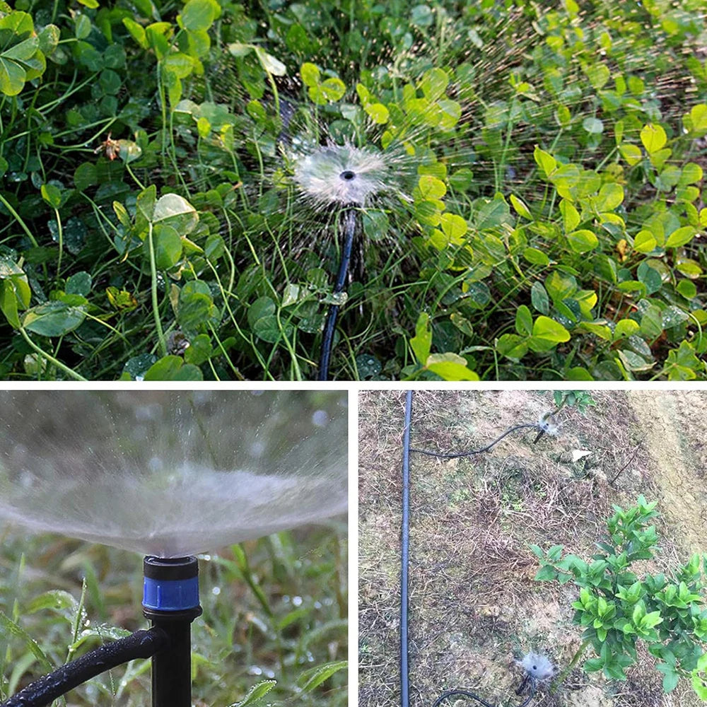 30 ugelli regolabili a 360° per irrigazione di giardini e serre - Connettori per tubi da 4/7 mm e accessori 