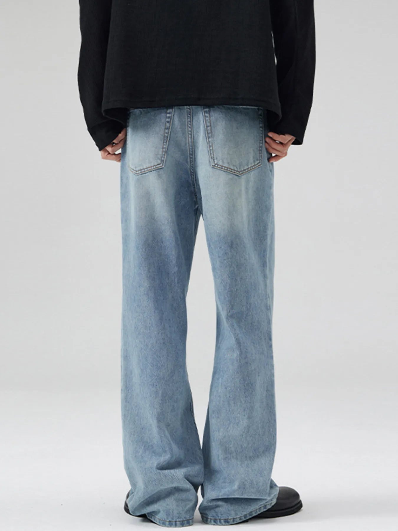 Jeans a gamba larga da uomo taglie forti
