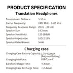 Auricolari traduttori AI MSAI T23 138 lingue App di traduzione multilingue Bluetooth a bassa latenza Traduzione offline in tempo reale