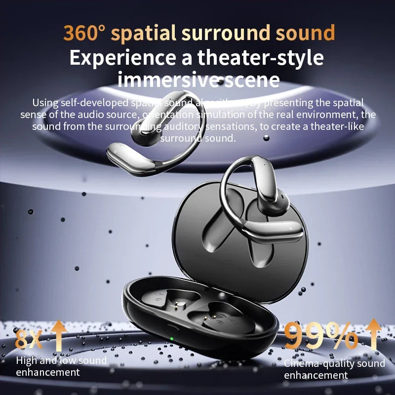 Auricolari Bluetooth 5.3 AI Translator Q102 Cuffie wireless impermeabili con microfono ENC con cancellazione del rumore per sport, allenamento e palestra 