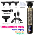New Retro T9 Hair Clipper For Men, Electric Shaver, Rechargeable Hair Clipper, Portable Cordless Beard Trimmer