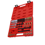 Set di 48 filettatori per misure metriche e SAE, 22 maschi, 24 filiere, 2 lime per filettare, kit di utensili per la rifilettatura. Set di filettatori per filettature. 