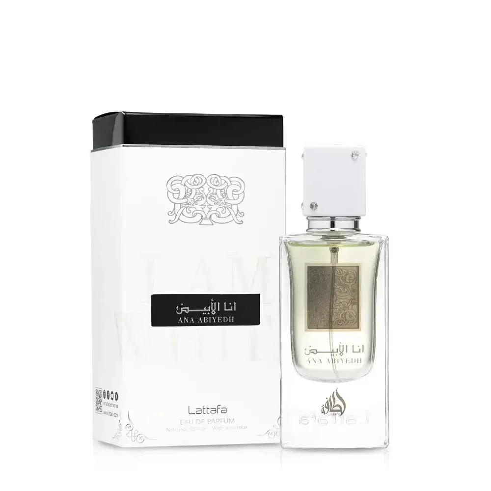 Lattafa Ana Abiyedh Eau De Parfum 2.0oz / 60ml – Fresh Musky Long Lasting Unisex Perfume, Elegant Gift for Christmas