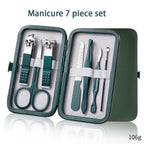 Set manicure da 6-9 pezzi con custodia in pelle, kit di strumenti professionali per la cura dei piedi e del viso, set di tagliaunghie in acciaio inossidabile, regalo 