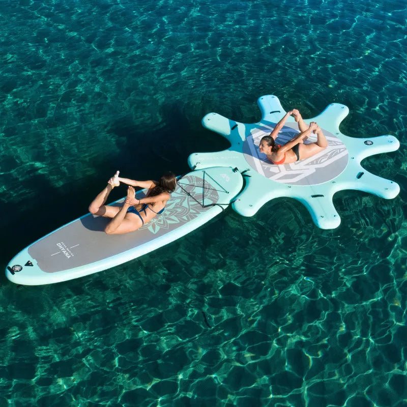 Dock gonfiabile rotondo personalizzato per stand up paddle board, sup e yoga, diametro 3 m 