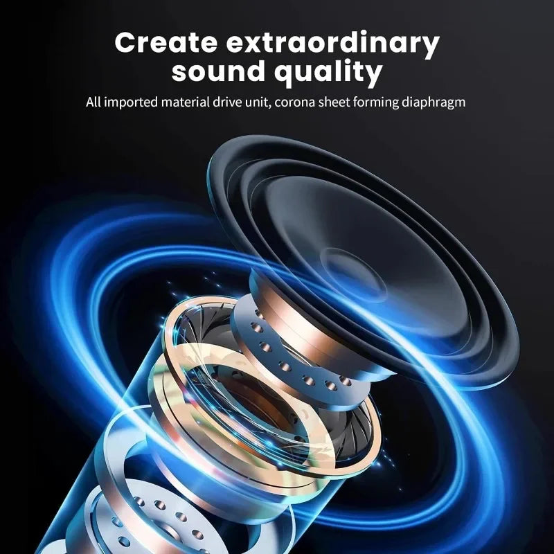 Cuffie wireless Bluetooth 5.3 sovraurali, auricolari stereo HIFI, auricolari sportivi per giocatori, lettore musicale TF/AUX con microfono HD 