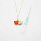 Confezione regalo - Collana con aroma di tramonto e conchiglia verde, catena in argento sterling