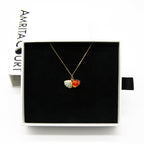 Confezione regalo - Collana con aroma di tramonto e conchiglia verde, catena in argento sterling