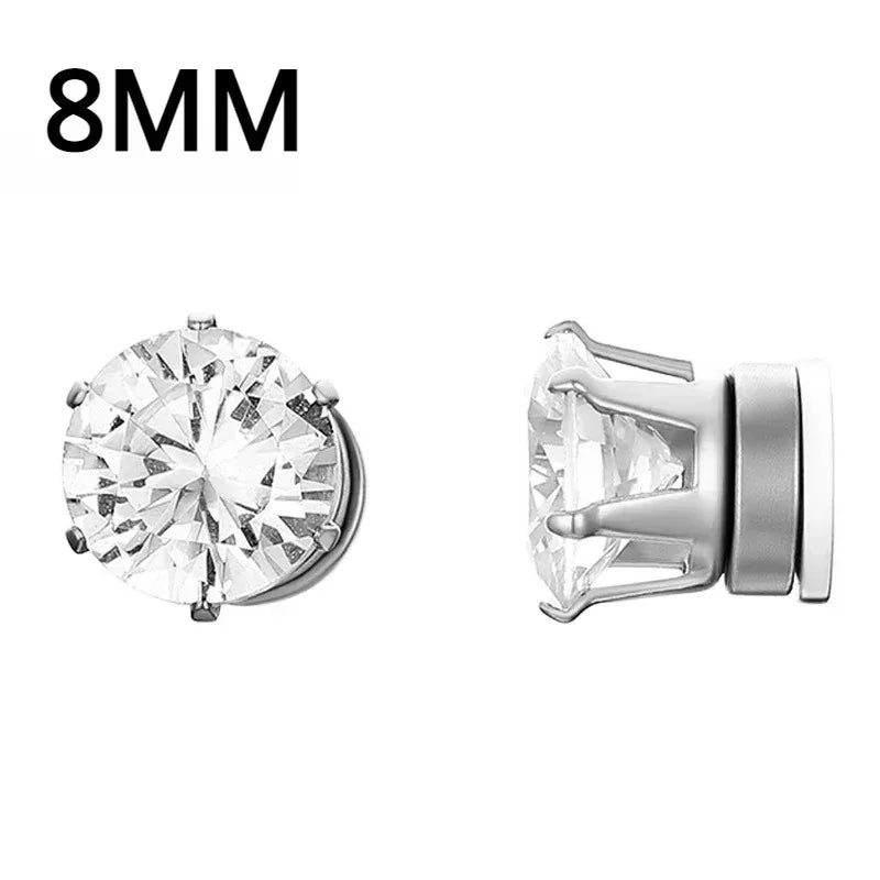 1-12 paia di orecchini a bottone magnetici alla moda, orecchini finti non piercing, regalo per uomo e donna. 