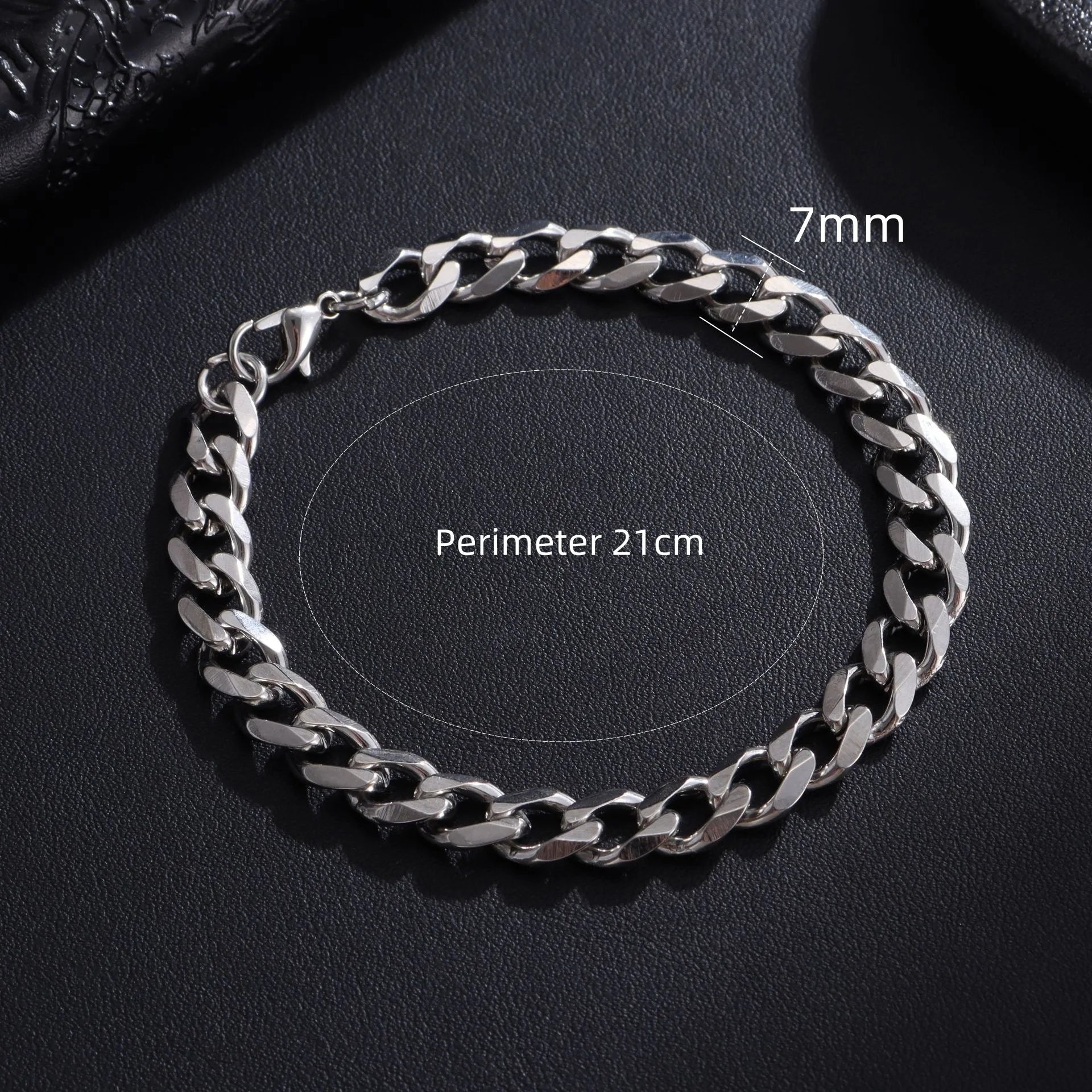 Nuovo braccialetto alla moda da uomo con catena cubana, classico in acciaio inossidabile, larghezza 3/5/7/9 mm, per uomo e donna, regalo di gioielli