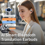 Auricolari Bluetooth 5.3 AI Translator Q102 Cuffie wireless impermeabili con microfono ENC con cancellazione del rumore per sport, allenamento e palestra 