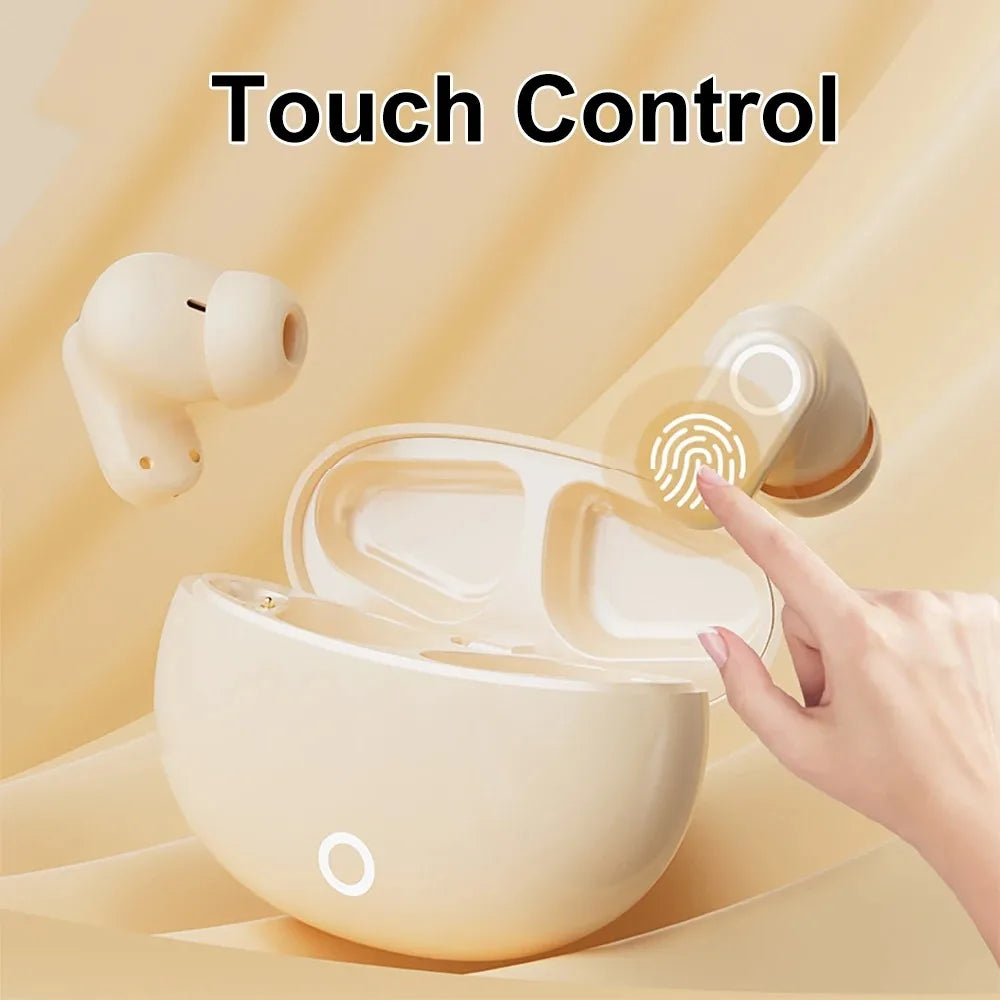 Nuove cuffie auricolari wireless in-ear Bluetooth 5.4, suono stereo HiFi, microfono integrato, cuffie con riduzione del rumore ENC per iPhone 