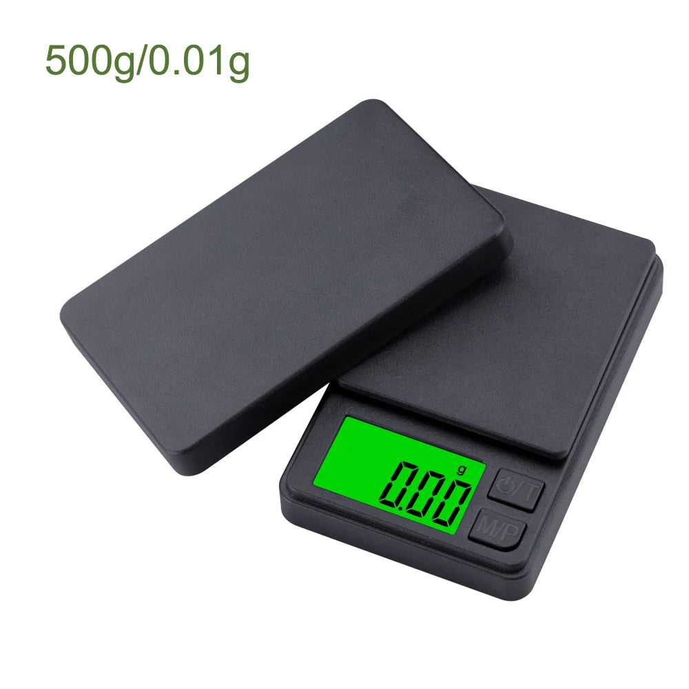 Bilancia tascabile digitale, pesa grammi, precisione 500 g/0,01 g, mini bilancia per gioielli 