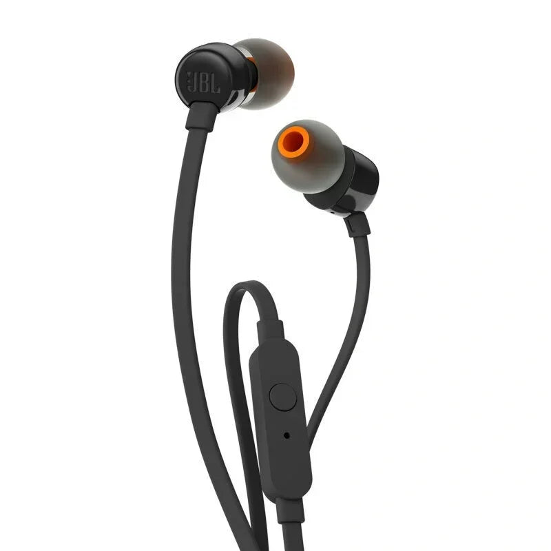 JBL TUNE 110 Cuffie auricolari cablate ufficialmente autorizzate Microfono integrato Interfaccia da 3,5 mm Cuffia auricolare in silicone per chiamate sportive