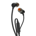 JBL TUNE 110 Cuffie auricolari cablate ufficialmente autorizzate Microfono integrato Interfaccia da 3,5 mm Cuffia auricolare in silicone per chiamate sportive