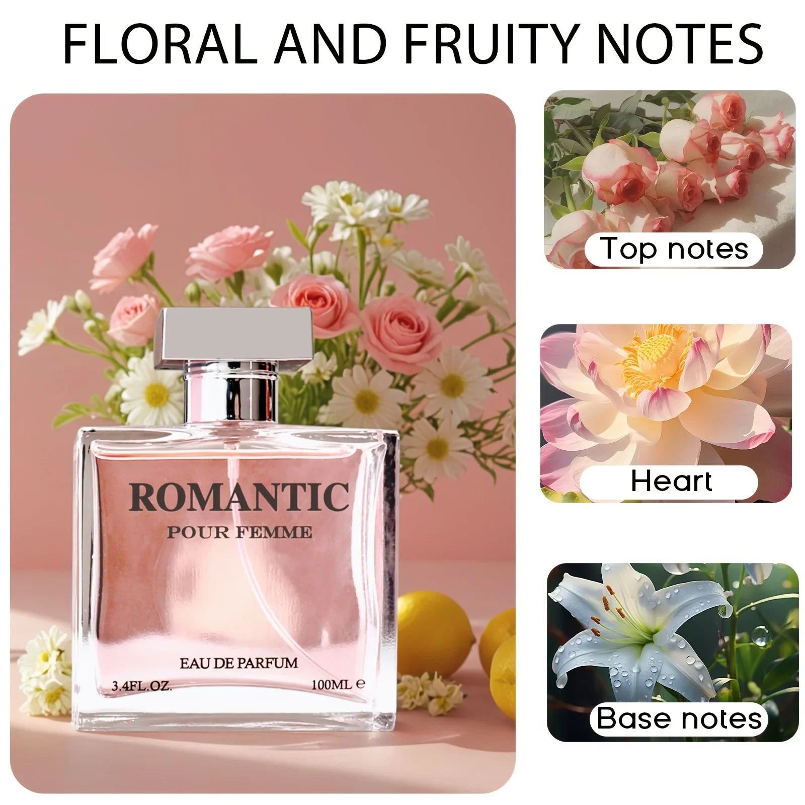 Profumo da donna Luxury True Me Miracle Eau de Parfum 50 ml Spray Floreale Fruttato Fragranza Fresca Leggera Duratura Energetica Femme 