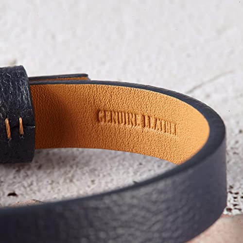 Braccialetto in pelle personalizzato con numeri romani, regalo di San Valentino per il fidanzato