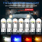 10x COB Glass W5W LED T10 Nuovissima luce per auto 6000K Bianco Auto Automobili Targa Lampada Cupola Lettura Bagagliaio DRL Lampadina Stile 12V 