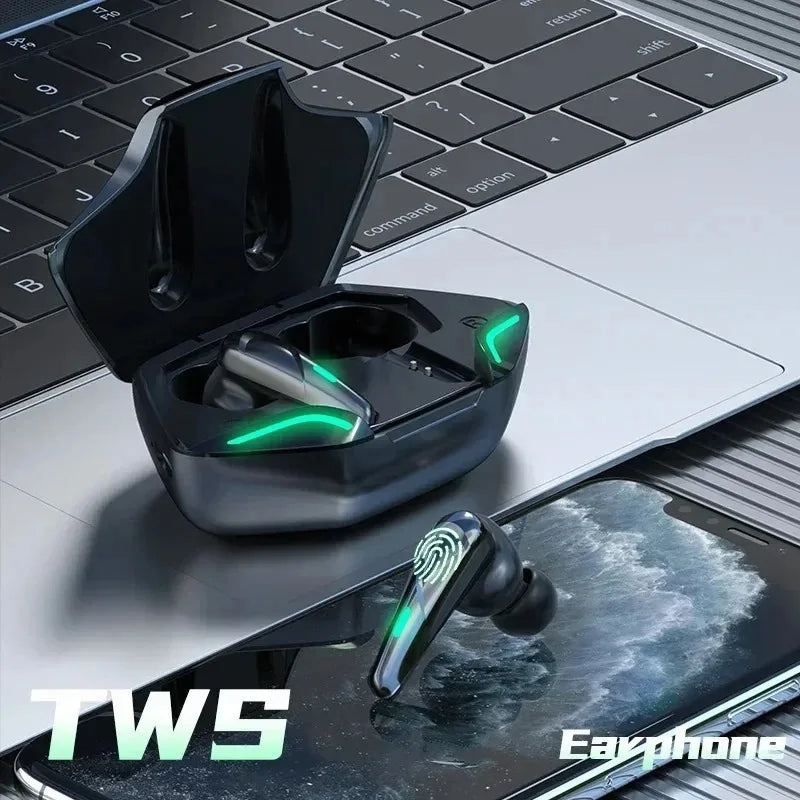 Cuffie Bluetooth Cuffie da gioco wireless Auricolari Bluetooth Auricolari HIFI con microfono Scatola di ricarica Cuffie da gioco 
