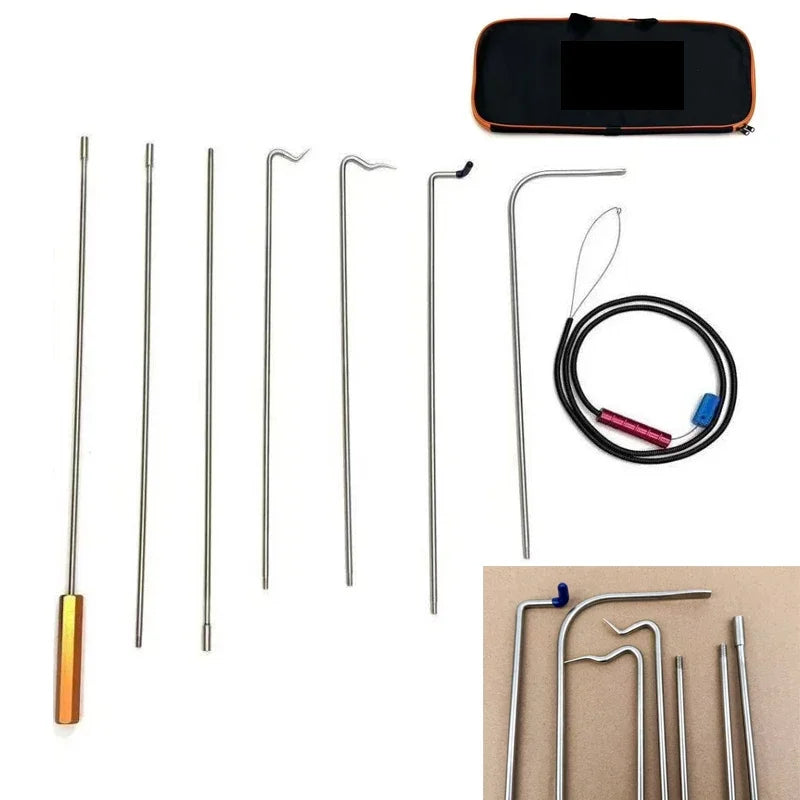 9 pezzi/set chiave portiera auto smarrita serratura sblocco apertura kit di strumenti apertura di emergenza + pompa aria nera parti per lo styling dell'auto accessori per auto 