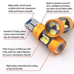 2 pezzi di luce di segnalazione a LED T10 12V per auto, arancione/ambra, posizione, parcheggio, luci della città, T10 168 194 282519SMD, accessori per lampadine a LED 