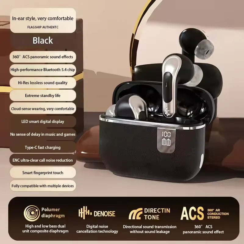 Auricolari wireless SONY con audio ad alta risoluzione, cancellazione del rumore, Bluetooth 5.3, cuffie Hi-Fi con custodia di ricarica per iPhone e iPad 
