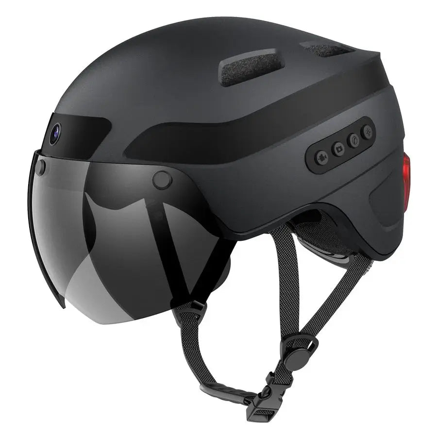 Caschi da bici per uomo, caschi intelligenti per adulti con telecamera sportiva 1080P 60 fps, doppia antenna, casco da bici da donna Bluetooth 