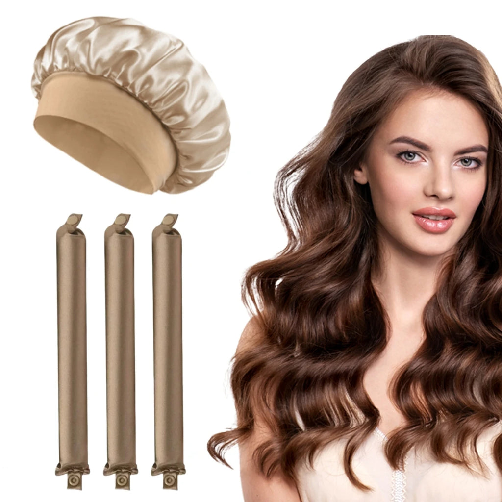 Arricciacapelli senza calore, fascia per capelli, bigodini morbidi senza calore, bigodini per capelli Lazy Curls, ferri flessibili per dormire con cuffia, strumenti per lo styling 