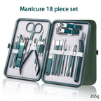 Set manicure da 6-9 pezzi con custodia in pelle, kit di strumenti professionali per la cura dei piedi e del viso, set di tagliaunghie in acciaio inossidabile, regalo 