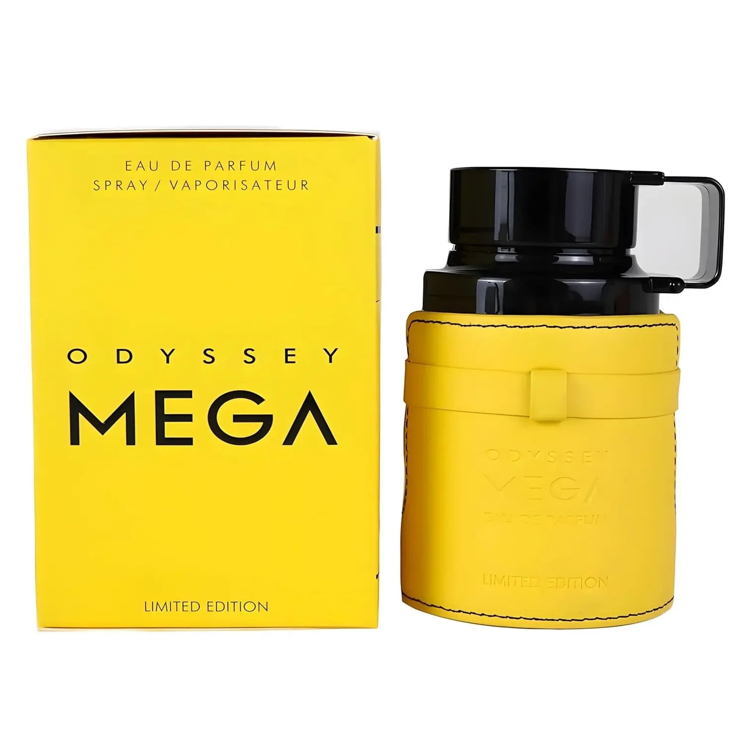 Armaf Odyssey Mega Limited Edition EDP per uomo 3,4 oz / 100 ml - Colonia legnosa ambrata audace a lunga durata, regalo per Natale 