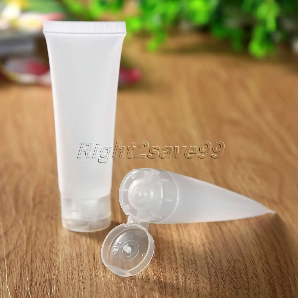 5 pezzi da 30 ml di profumo da donna, tubo morbido trasparente, contenitori vuoti per cosmetici, crema, lozione, shampoo, detergente per il viso 