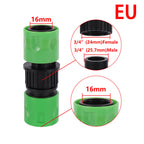 Raccordo filettato US/EU da 3/4 di pollice, connettore rapido per tubo da giardino da 16 mm, connettore rapido per irrigazione 