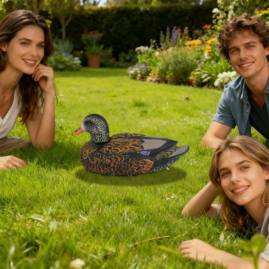Esche per anatre in movimento, decorazione per uccelli acquatici, esche galleggianti per germani reali, per giardino, campeggio all'aperto, cortile, patio, stagno, piscina 