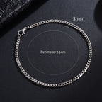 Nuovo braccialetto alla moda da uomo con catena cubana, classico in acciaio inossidabile, larghezza 3/5/7/9 mm, per uomo e donna, regalo di gioielli