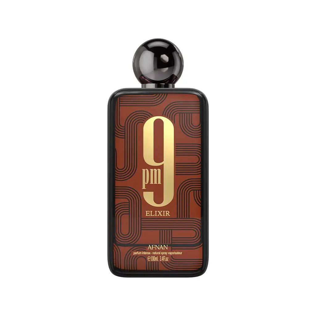 Afnan 9PM Elixir Extrait De Parfum 3,4 oz 100 ml Vaniglia Ambra Calda Profumo Unisex di Lunga Durata Intenso di Lusso Regalo per Natale 