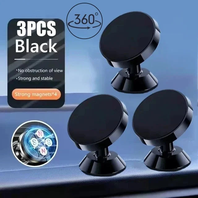 Supporto magnetico per auto per telefono, supporto universale per auto per iPhone, Xiaomi, Huawei, Samsung, adesivo magnetico per auto montato a parete sul cruscotto 