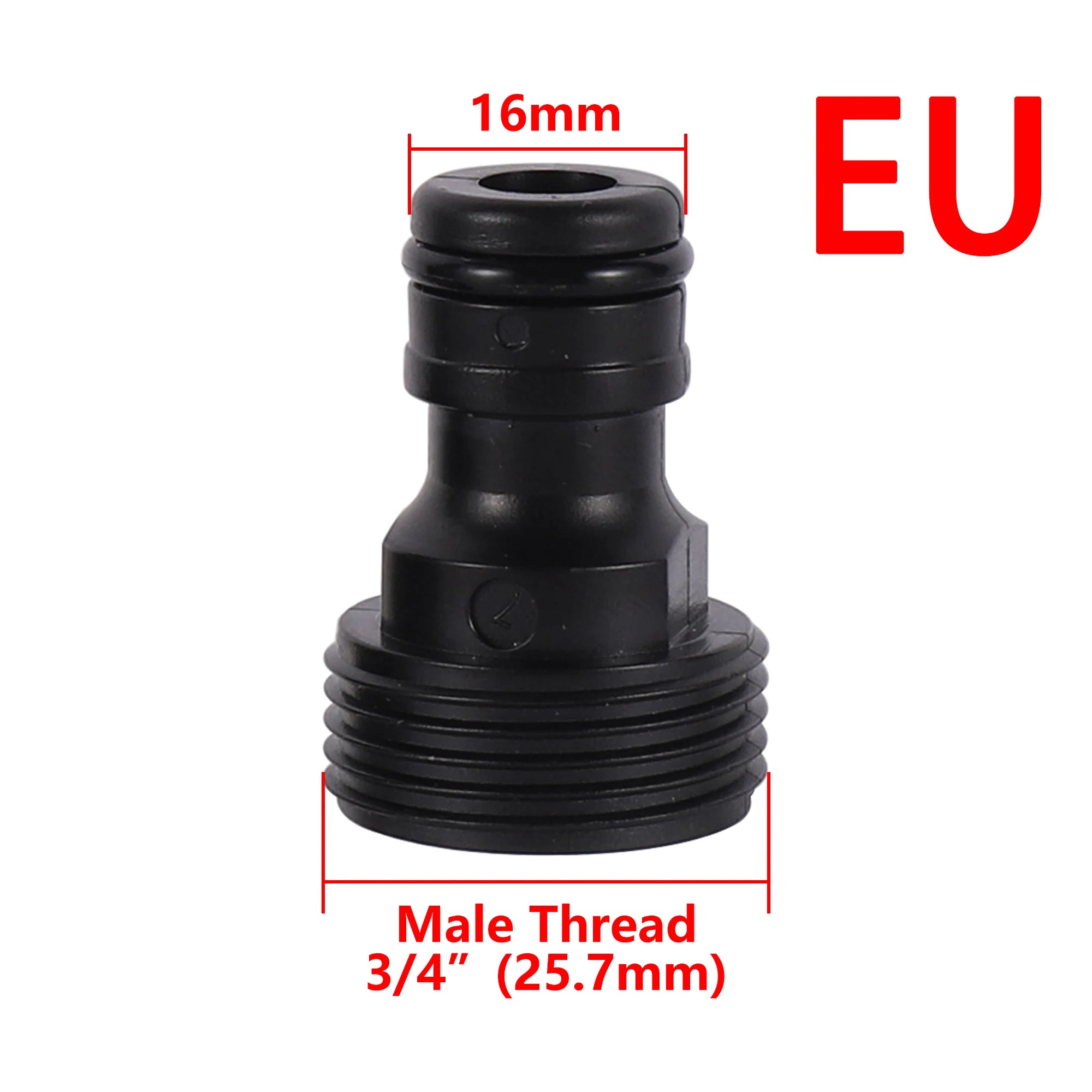 Raccordo filettato US/EU da 3/4 di pollice, connettore rapido per tubo da giardino da 16 mm, connettore rapido per irrigazione 