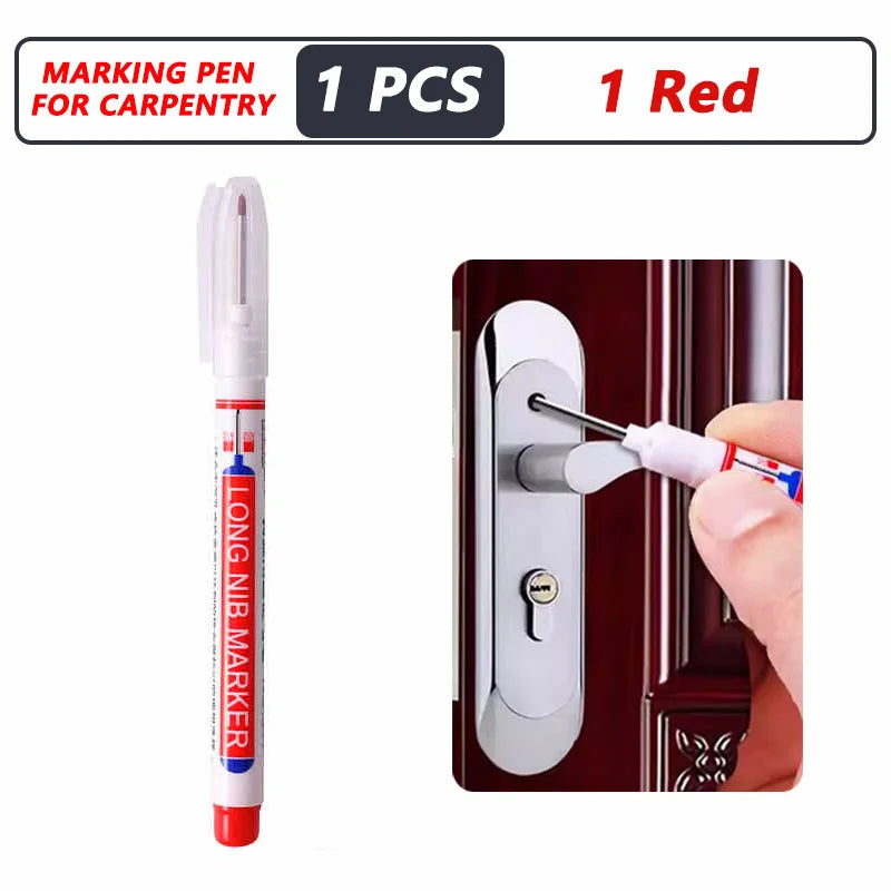 1-40 pezzi 20 mm foro profondo pennarello a punta lunga per penna perforatrice per metallo impermeabile bagno lavorazione del legno decorazione multiuso 