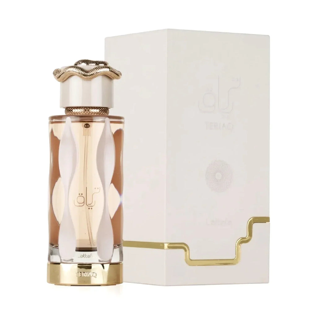 Lattafa Teriaq EDP 3,4 oz / 100 ml – Profumo unisex all'ambra e oud di lunga durata, regalo per Natale, Ringraziamento, Halloween 