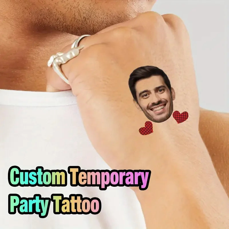 Adesivo per tatuaggio temporaneo personalizzato per San Valentino, design divertente, amore, cuore, festa, anniversario, matrimonio, coppie, bambini, ragazzo, regalo, 15 pezzi 