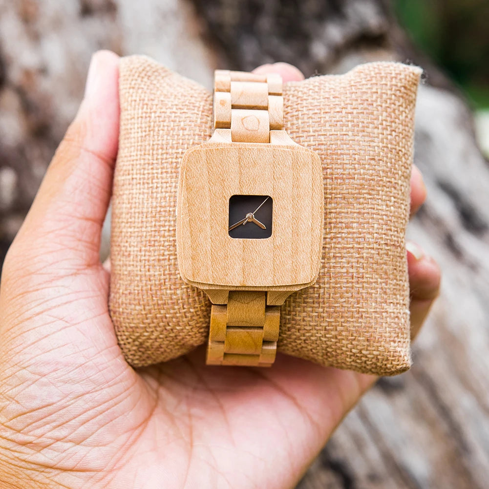 Orologio in liquidazione BOBOBIRD Design Orologio da polso al quarzo in legno per uomo Orologi dal buon rapporto qualità-prezzo Eco-regali Scatola misteriosa Invio casuale 