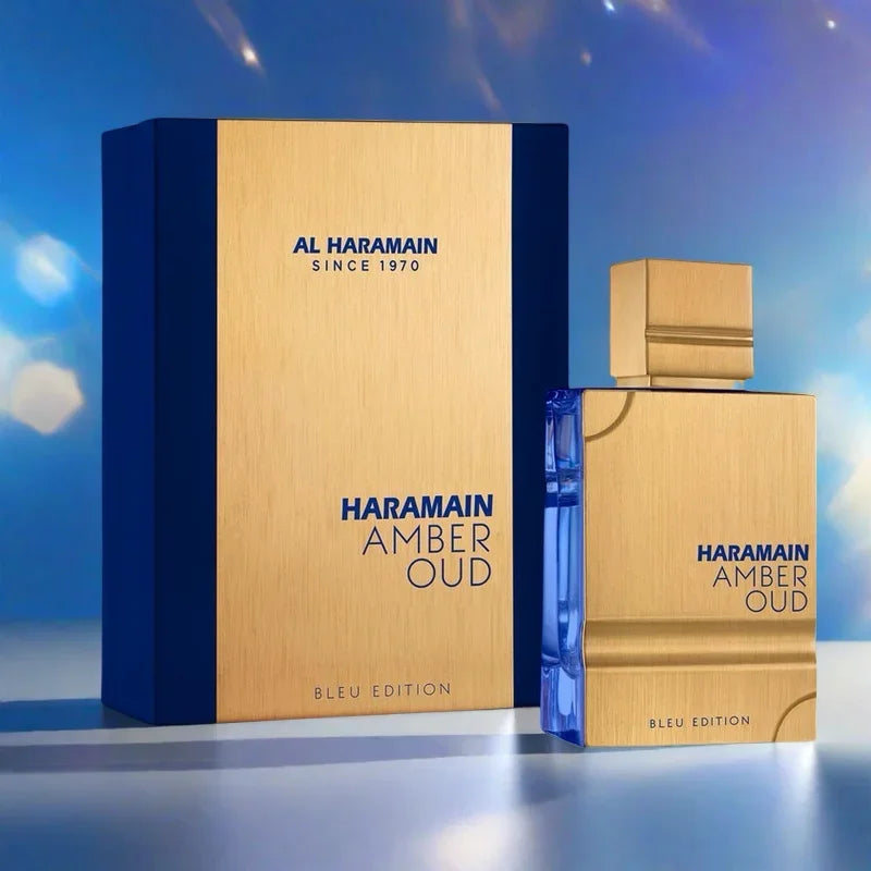 Al Haramain Amber Oud Blue Edition EDP per uomo 2,0 oz / 60 ml – Colonia fresca, ambrata e legnosa a lunga durata, regalo di Natale ideale 