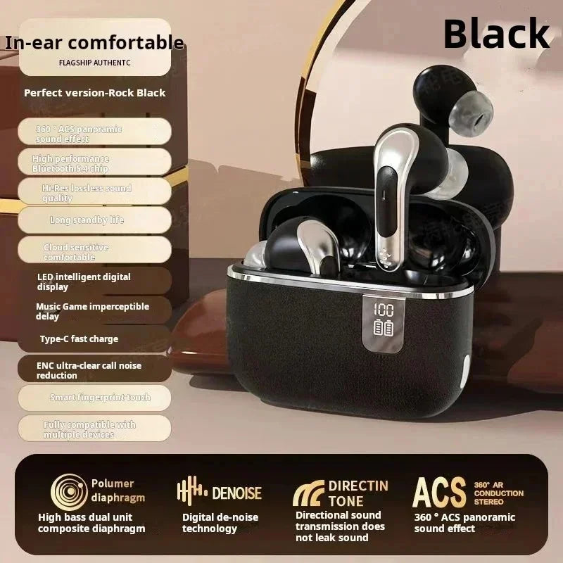 BoseRoss Bluetooth 5.4 Gaming e Daily Dual Mode HIFI Suono stereo immersivo Batteria che dura tutto il giorno Microfono per chiamate HD integrato 