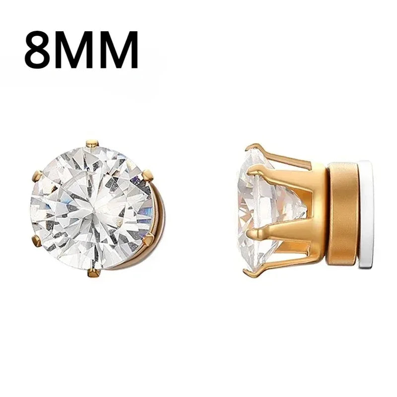 1-12 paia di orecchini a bottone magnetici alla moda, orecchini finti non piercing, regalo per uomo e donna. 